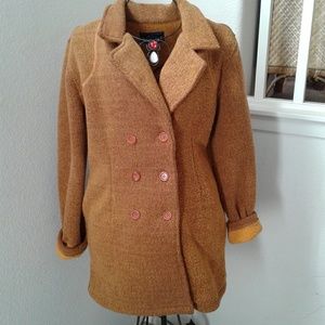 Trendy heavy burnt orange coat